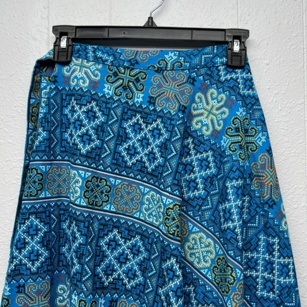 Women's True Wrap High Waisted Linen Skirt Medium Handmade Boho Cottage Festival